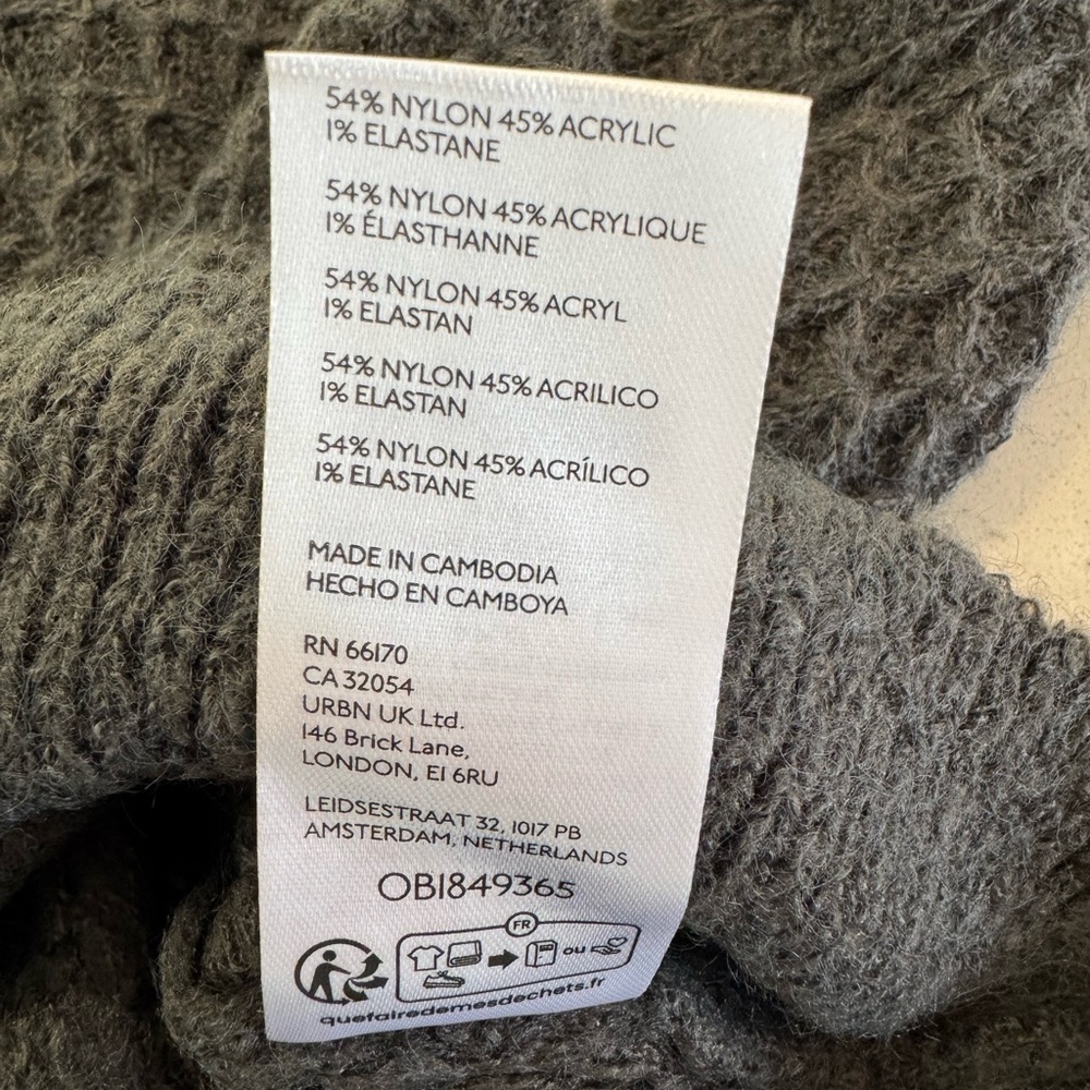 Standard Cloth by Urban Outfitters Sweater Grey Lightweight Oversized Sz M NWOT - Picture 4 of 9